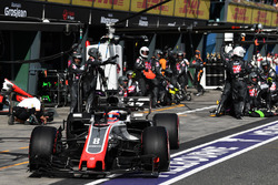 Ромен Грожан, Haas F1 Team VF-18 піт-стоп