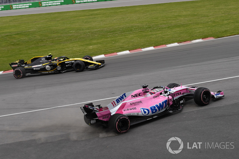 Sergio Pérez, Force India VJM11 pierde el control