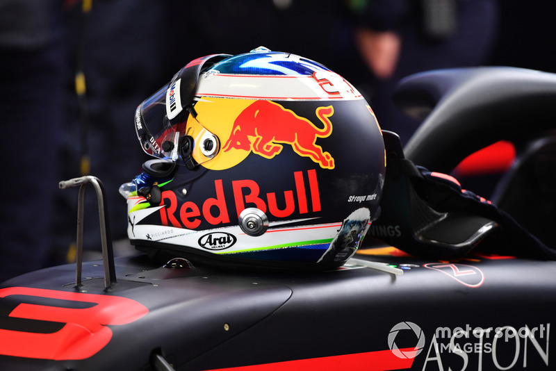 Le casque de Daniel Ricciardo, Red Bull Racing