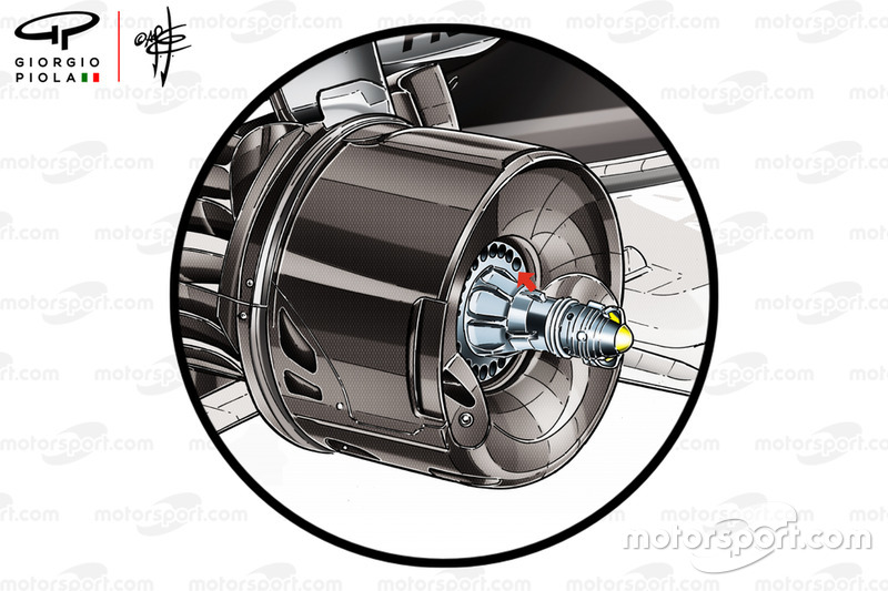 Mercedes AMG F1 W09 brake duct achter