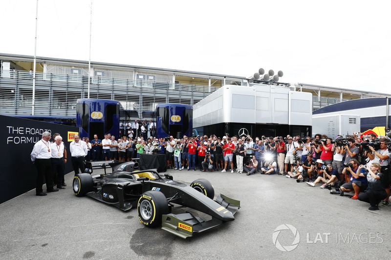The new F2 car in the paddock