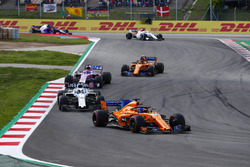 Fernando Alonso, McLaren MCL33, Lance Stroll, Williams FW41, Sergio Perez, Force India VJM11, Stoffel Vandoorne, McLaren MCL33, Marcus Ericsson, Sauber C37