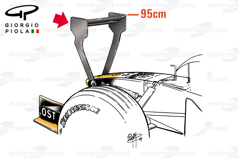 Arrows A22 dengan winglet unik, GP Monako 2001