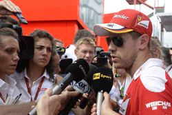 Sebastian Vettel, Ferrari with the media