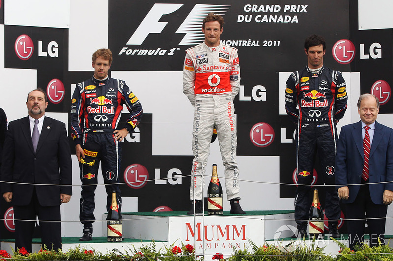 2011: 1. Дженсон Баттон, 2. Себастьян Феттель, 3. Марк Уэббер