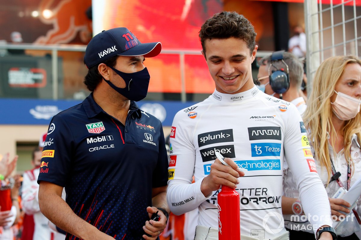 Sergio Perez, Red Bull Racing, Lando Norris, McLaren
