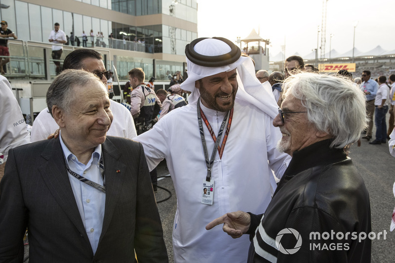 Президент FIA Жан Тодт, Мохаммед бин Сулайем и Берни Экклстоун. 2018 год