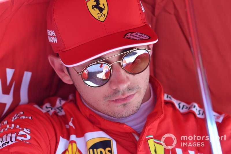 Charles Leclerc, Ferrari, on the grid