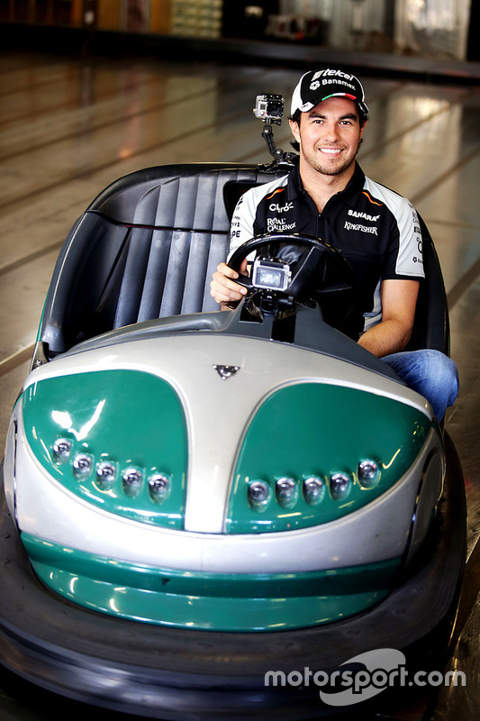 Sergio Perez, Sahara Force India F1 visits Luna Park