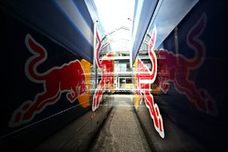 Red Bull Racing trucks in the paddock