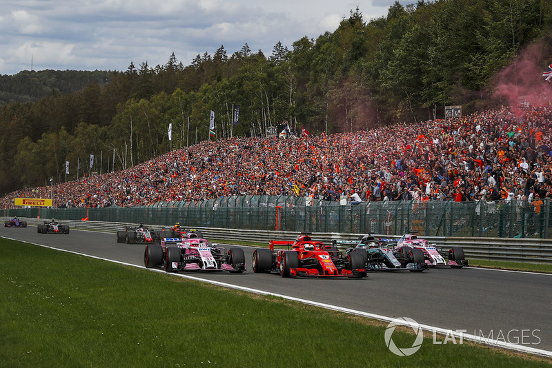 Естебан Окон, Racing Point Force India VJM11, Себастьян Феттель, Ferrari SF71H, Льюіс Хемілтон, Mercedes AMG F1 W09, Серхіо Перес, Racing Point Force India VJM11