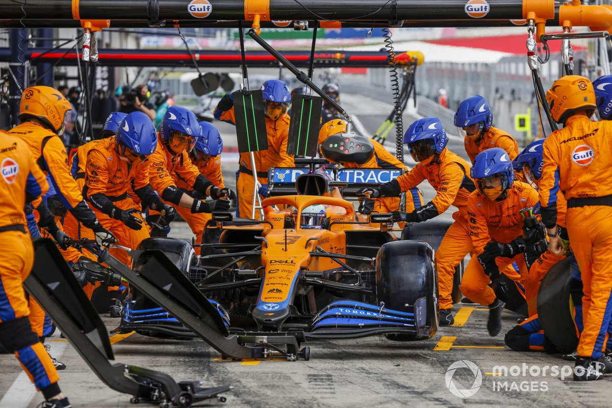 Daniel Ricciardo, Mclaren Mcl35M, Makes A Pit Stop