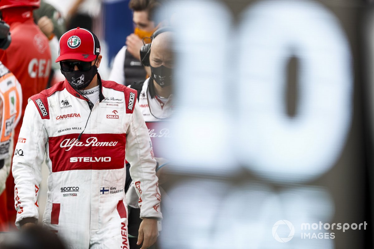 Kimi Raikkonen, Alfa Romeo, on the grid