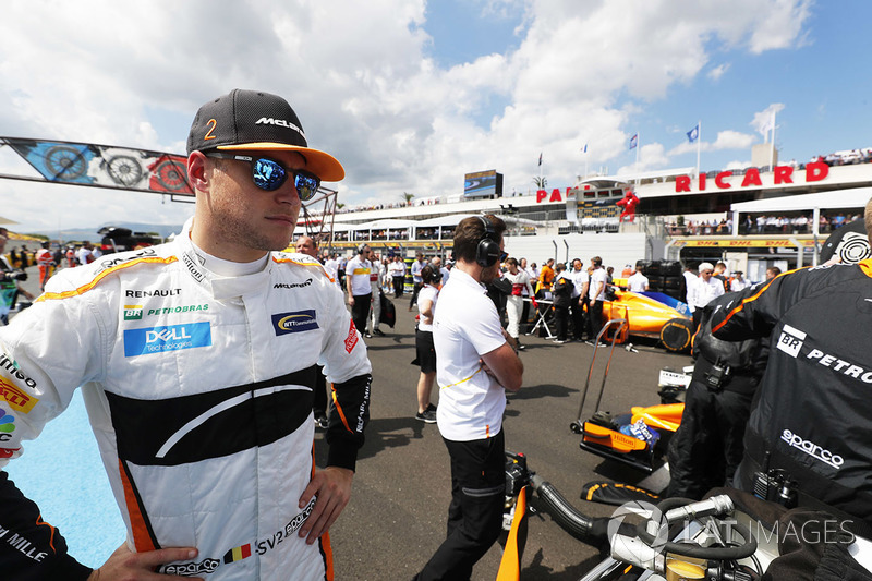 Stoffel Vandoorne, McLaren, op de startopstelling
