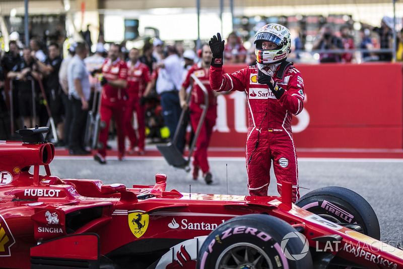 Sebastian Vettel, Ferrari en parc ferme