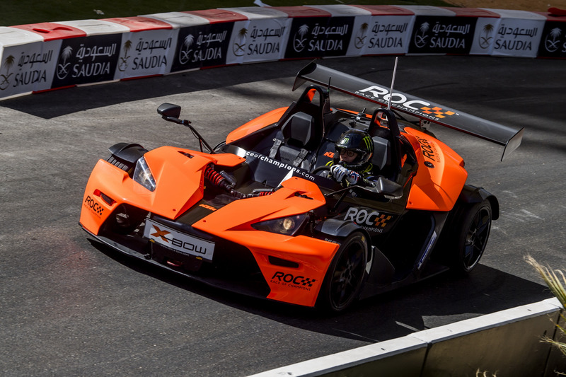 Petter Solberg alla guida della KTM X-Bow Comp R