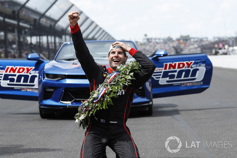 Il vincitore della gara Will Power, Team Penske Chevrolet