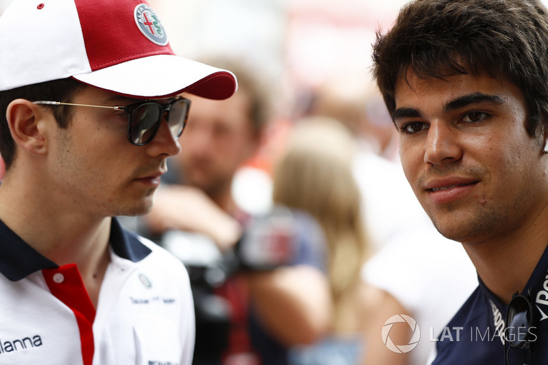 Charles Leclerc, Sauber, and Lance Stroll, Williams Racing