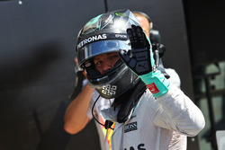 Nico Rosberg, Mercedes AMG F1 festeggia il suo secondo posto nel parco chiuso