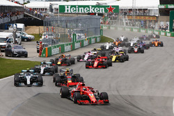 Sebastian Vettel, Ferrari SF71H, Max Verstappen, Red Bull Racing RB14, Valtteri Bottas, Merced