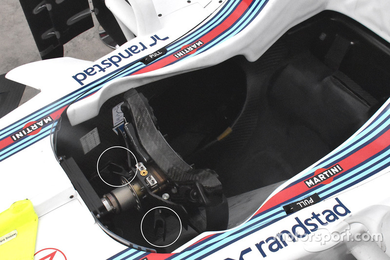 Detalle del volante del Williams FW40