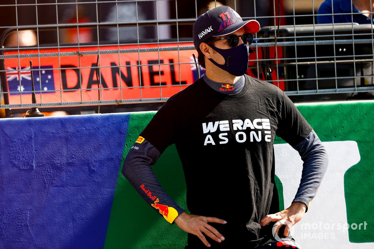 Sergio Perez, Red Bull Racing, on the grid