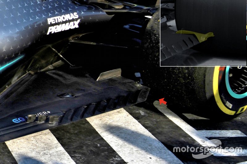 Днище Mercedes AMG F1 W10