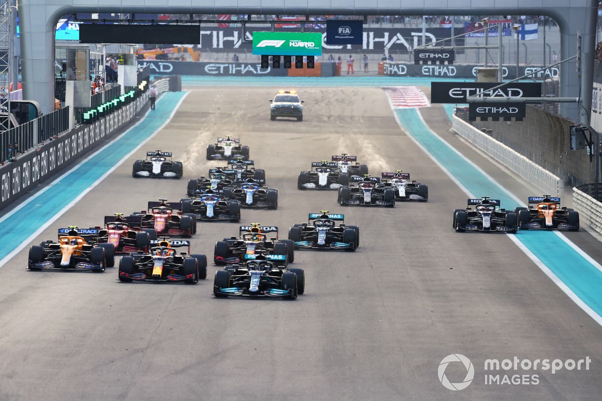 Lewis Hamilton, Mercedes W12, Max Verstappen, Red Bull Racing RB16B, Lando Norris, McLaren MCL35M, Sergio Perez, Red Bull Racing RB16B, Valtteri Bottas, Mercedes W12