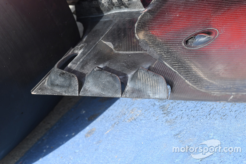 Ferrari SF70H, detalle de la parte trasera del piso