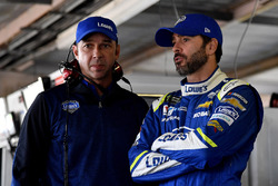Jimmie Johnson, Hendrick Motorsports Chevrolet, mit Crewchief Chad Knaus