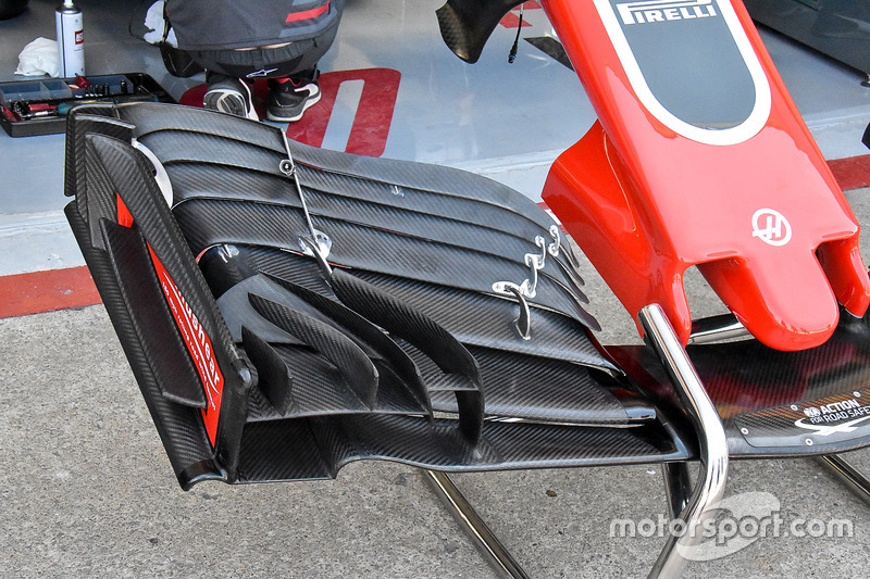 Haas F1 Team VF-18 front wing detail