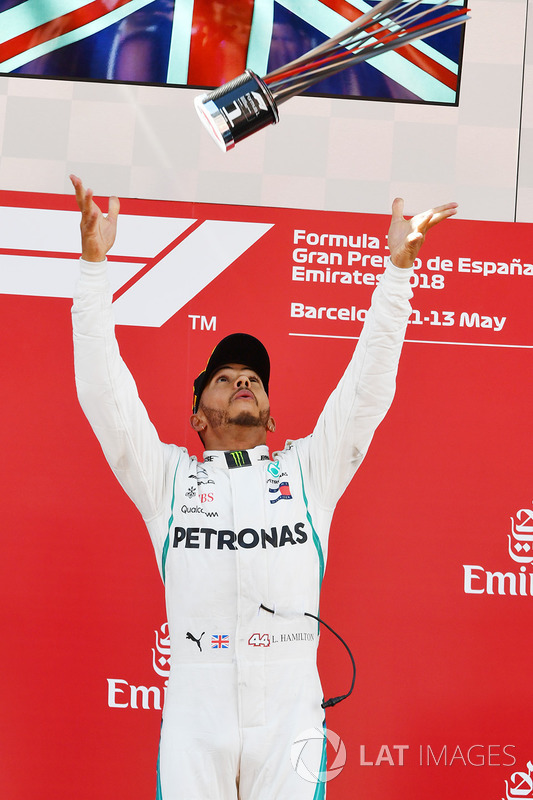 Переможець Льюіс Хемілтон, Mercedes-AMG F1 на подіумі