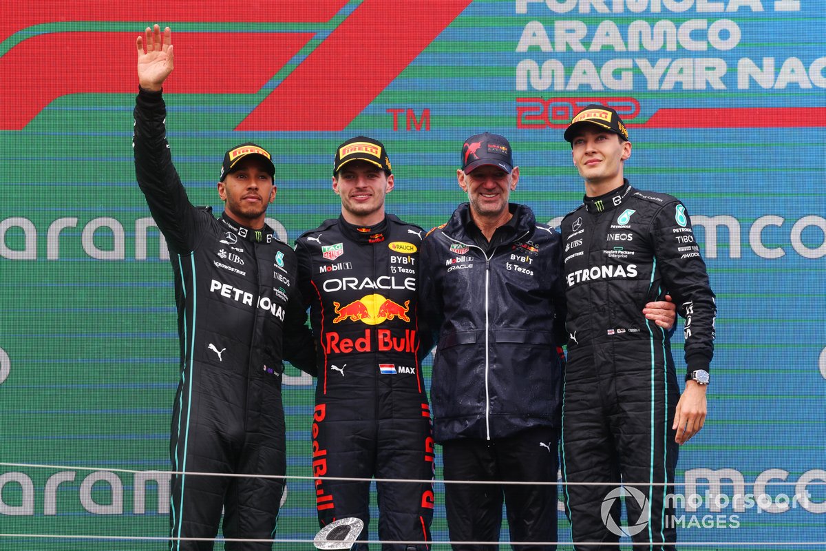 Adrian Newey eligió la carrera de Hungría como la mejor de Max Verstappen este año, justamente una en la que él subió al podio por Red Bull.