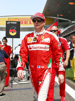 Kimi Raäkkönen, Ferrari, in der Startaufstellung