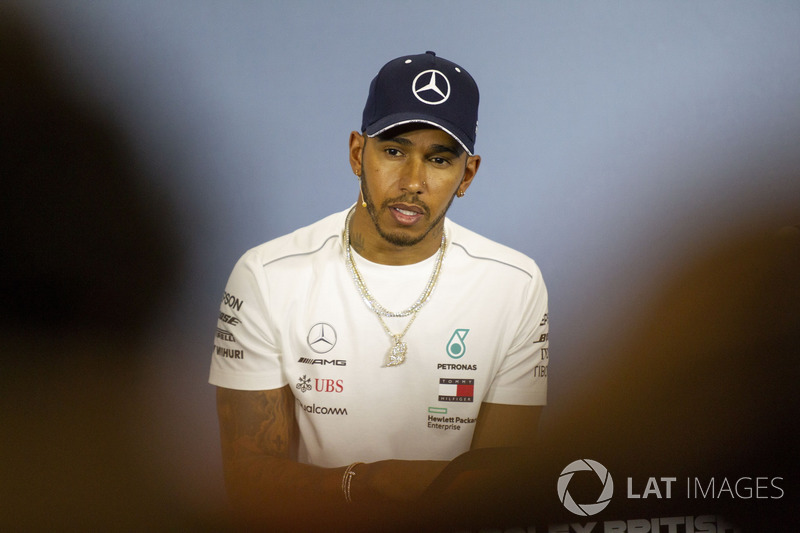 Lewis Hamilton, Mercedes-AMG F1 in de persconferentie