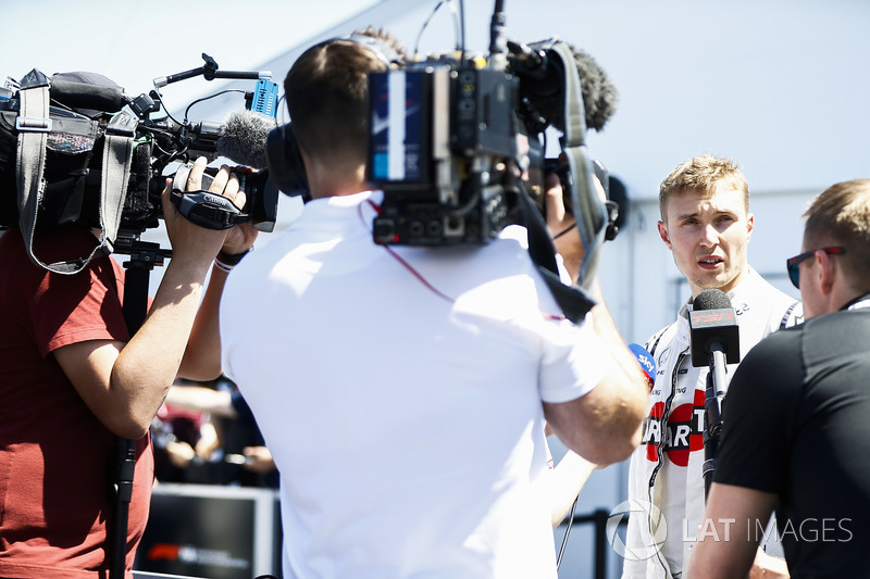 Sergey Sirotkin, Williams Racing, is interviewed
