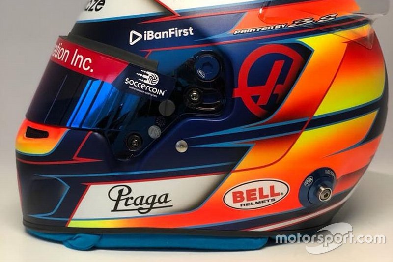 Helmet of Romain Grosjean, Haas F1 Team