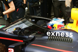 Daniel Ricciardo, Red Bull Racing RB12, mit Cockpitschutz