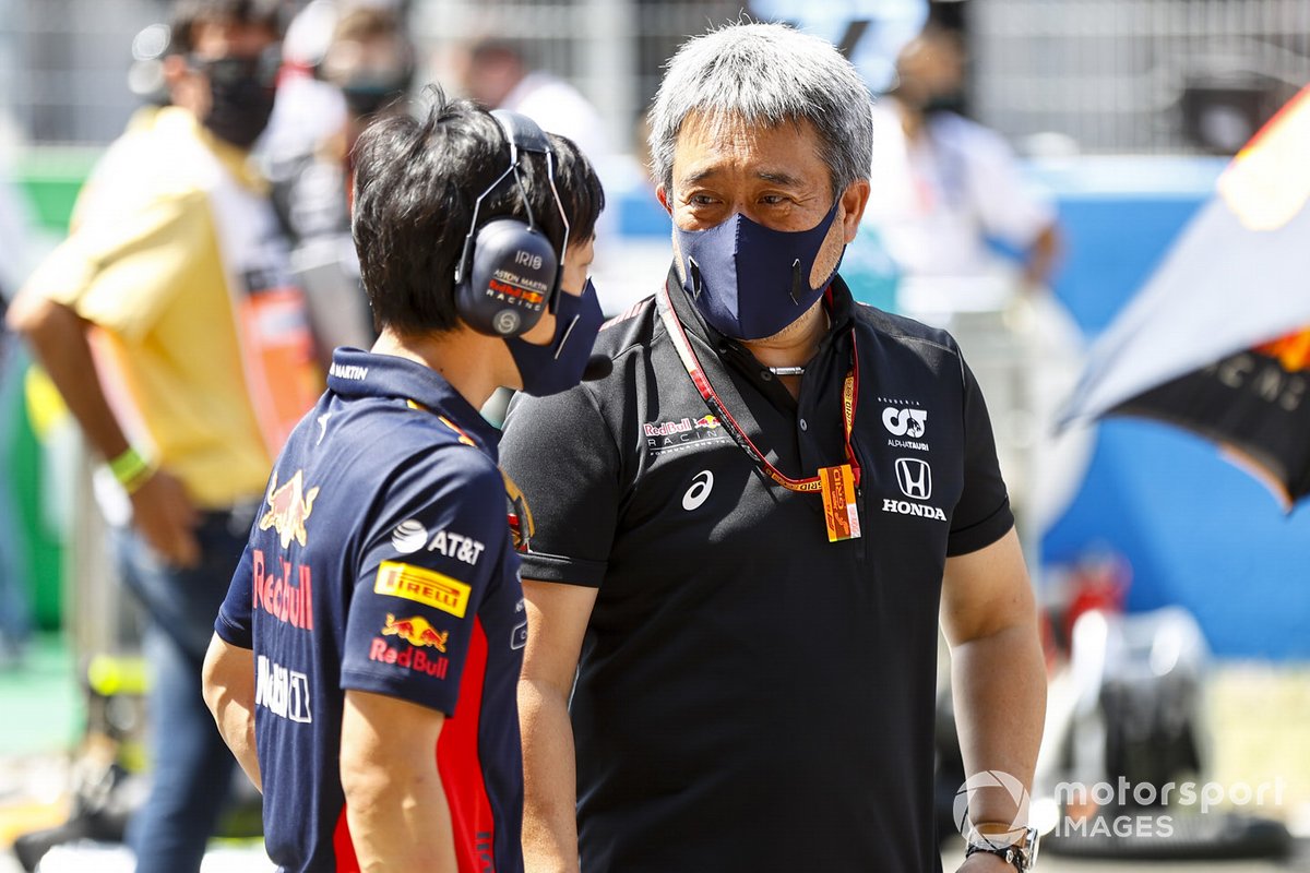 Masashi Yamamoto, General Manager, Honda Motorsport and Red Bull Racing team member on the grid