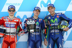 Polesitter Maverick Viñales, Yamaha Factory Racing; 2. Jorge Lorenzo, Ducati Team; 3. Valentino Ross