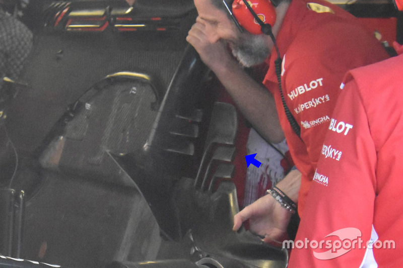 Ferrari SF71H, dettaglio del fondo