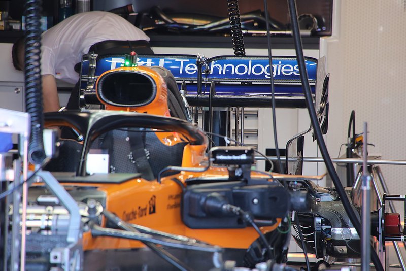 McLaren MCL34 rear wing detail