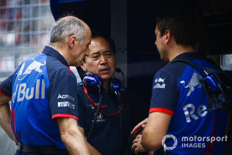 Franz Tost, team principal, Scuderia Toro Rosso, et Toyoharu Tanabe, directeur technique, Honda