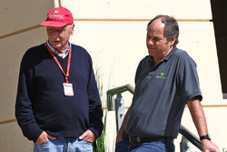 Niki Lauda, Mercedes voorzitter, en Gerhard Berger