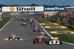 Start: Gerhard Berger, McLaren MP4/6 Honda, Alain Prost, Ferrari 643, Mauricio Gugelmin, Leyton Hous