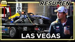 RESUMEN CLASIFICACIÓN GP LAS VEGAS F1: GRAN ACCIDENTE DE COLAPINTO Y CHECO PÉREZ DEBERÁ REMONTAR