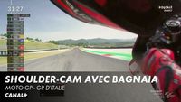 Caméra embarquée sur l'épaule de Francesco Bagnaia