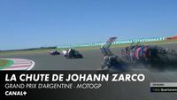 Johann Zarco chute devant Fabio Quartararo
