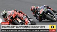 MotoGP: Bagnaia fends off Quartararo to win on home turf