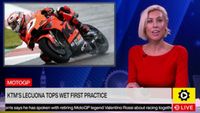 MotoGP: KTM's Lecuona tops wet first practice